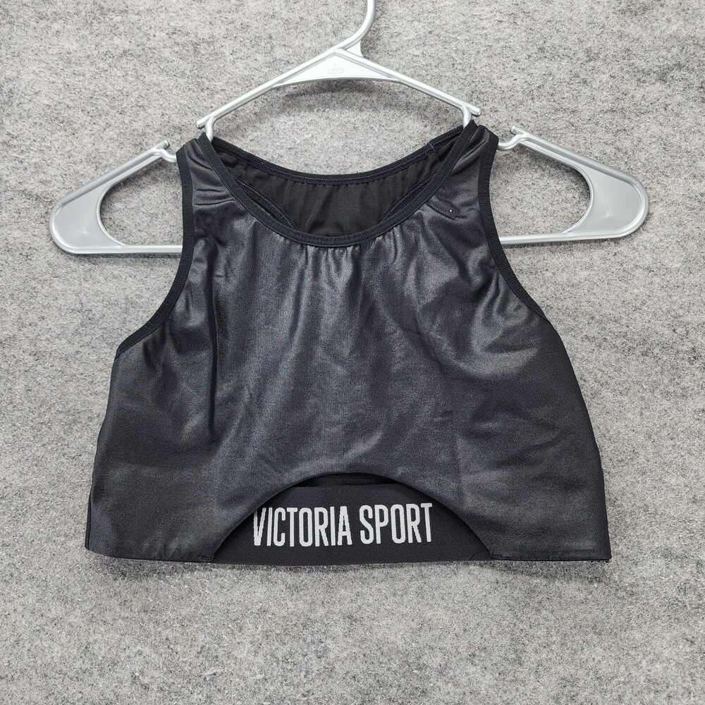 Victoria Secret Sports Bra Womens Medium Black Racerback